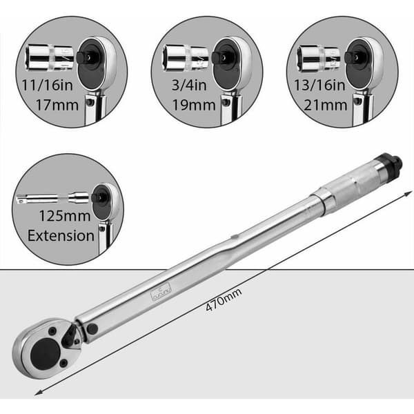 1/2-tomme Mikrometer Momentnøgle (25-250 ft-lb)