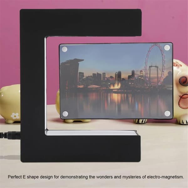 LED Magnetisk Levitering Bilderamme Hjemmekontor Dekor EU Plugg