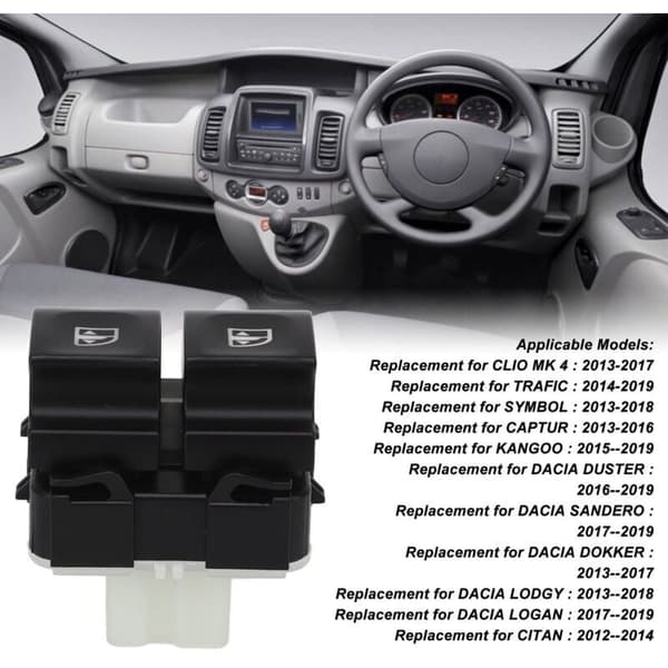 Vindusbryter, Lett Robust ABS Vindusbryter 254118044R Erstatning for CLIO MK 4 2013 2017