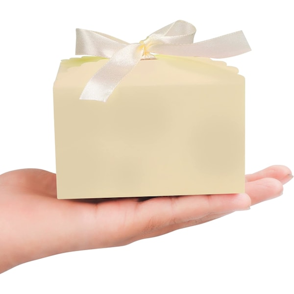 20-pakke med flikkede firkantede gaveæsker - 10x10x6cm/3,94x3,94x2,36\"
