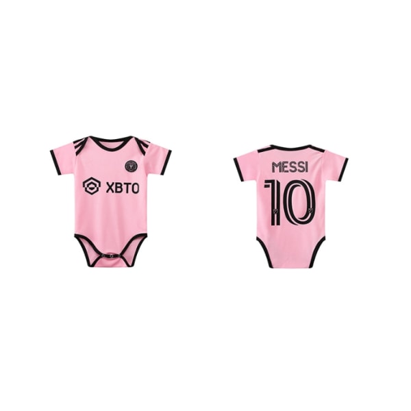 23-24 Baby nr 10 Miami Messi nr 7 Real Madrid paita BB Jumpsuit Yksivärinen Koko 9 (6-12 kuukautta) Miami NO.10 MESSI Size 9 (6-12 months)