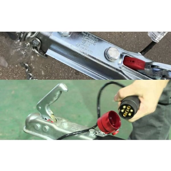 Tilhengerplugg Holder Tilhengerkontakt Brakett 7Pin/13Pin Tilhengerplugg Adapter Tilhengerplugg Holder for RV UTV Tilhenger, Svart