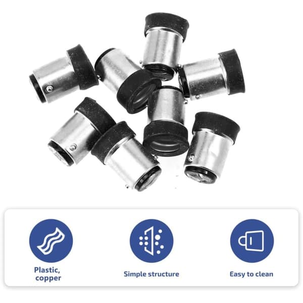 B15 til E14 Adapter Pære Base Konverter 8 Stykker Pære Adapter Medium Base Lysfatnings Lampe Konverter