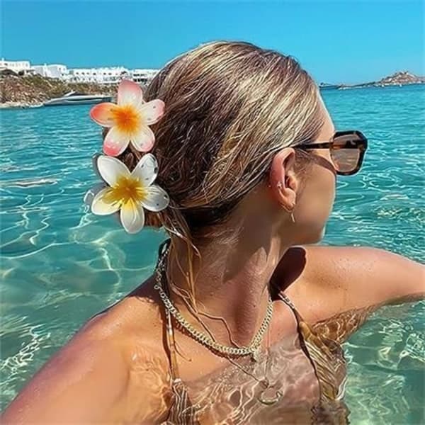6 stk. hawaiianske søde blomster hårklemmer blomma
