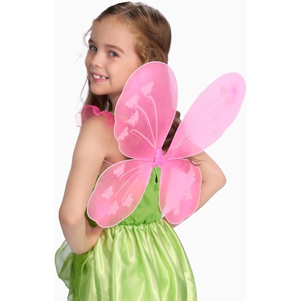 Lysande fjärilsvingar för barn, älvresor, älvvingar för flickor, fjärilscape & vingar för barn karneval födelsedag halloween jul rollspel