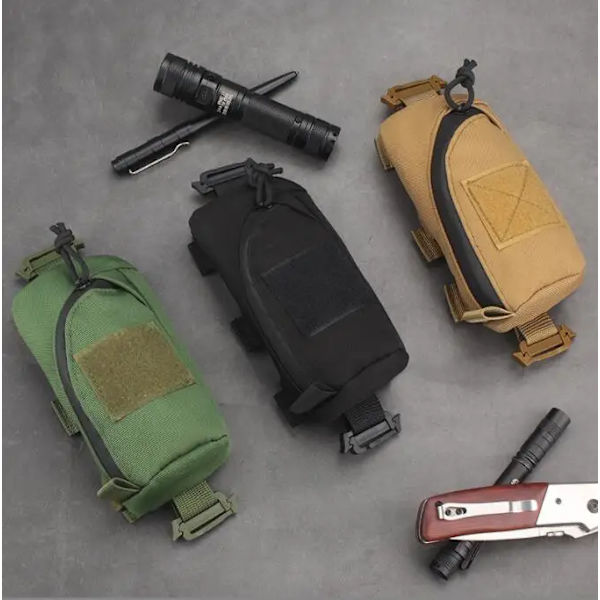 Resväska Bärbar Första Hjälpen Kit Väska Molle Telefon Väska Armé EDC Verktyg Svart-S Black-S