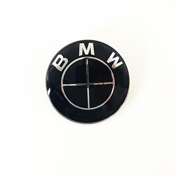 BM-W Emblem Motorhuv Logotyp för All black 68MM wheel cover