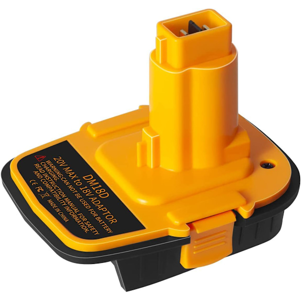 Adapter för att byta ut DeWalt 20V litium batteri till 18V nickel batteri DM18D