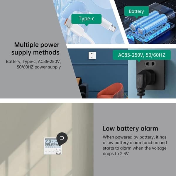 Smart WiFi Termostat med Appstyrning - Programmerbar Elektrisk Värmekontroll för Element och System