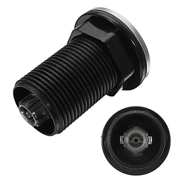 Total Clearance Trykknap Luftkontakt til Badekar, Spa, Affald, Sort, 34mm, SEMAket, Sort.