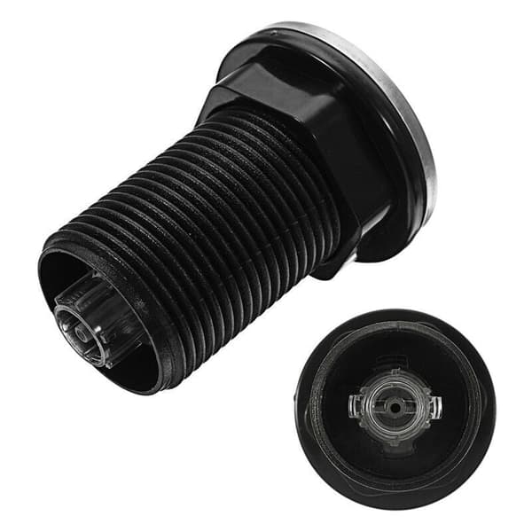 Total Clearance Trykknapp Luftbryter for Badekar, Spa, Avfall, Søppel, Svart, 34mm, SEMAket, Svart.