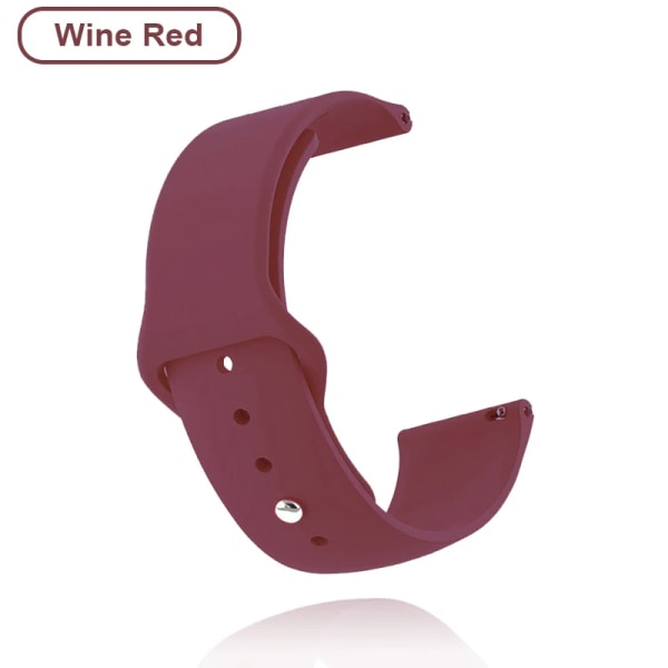 18 mm 20 mm 22 mm metallrem for Garmin Vivoactive 3 4 4s Band Watch Venu 2 2s SQ Forerunner 645 Armbånd Silikonløkke Nylon Håndled Silikon Vinrød Silicone Wine Red 20MM