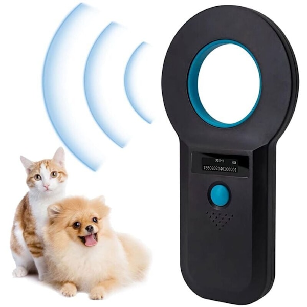 Kæledyrschipslæser, chipdetektor, RFID-chipslæser scanner 134,2 KHz/125 KHz bærbar chip med OLED-display til ISO11784/11785/FDX-B/EMID-læsere