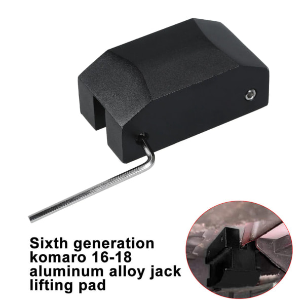Billet Anodiserad Svart Aluminium Domkraftsplatta Adapter Domkraft Lyftplatta för Camaro 5:e Generationen Reservdelar