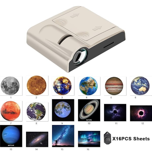 Måne Galaxy Projektionslampa Bakgrund Atmosfär Nattljus Beige A-A