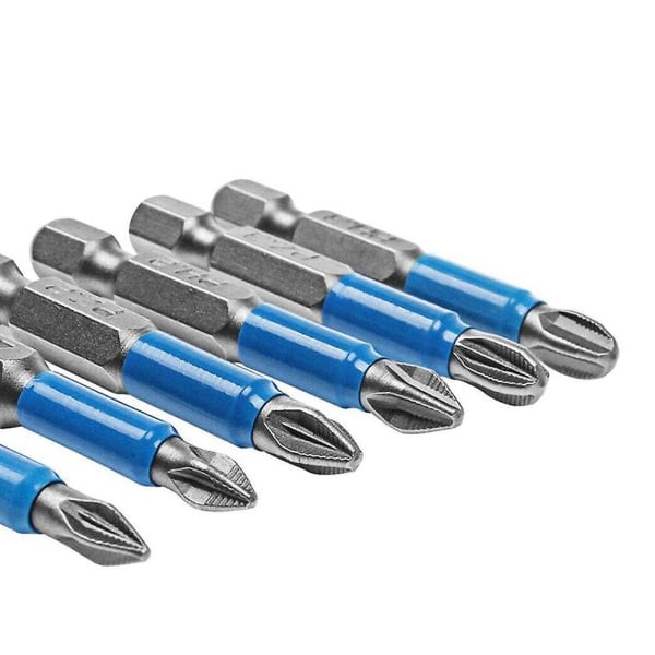 6 st halkfria magnetiska bits 50mm 1/4\" sexkant Phillips/krysspår skruvmejselbit Ph1/ph2/ph3/pz1/pz2/pz3