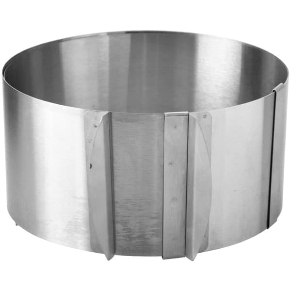 Justerbar kageform i rustfrit stål til mousse, 15-30 cm, til bagning