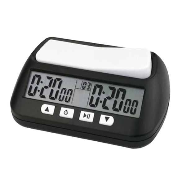 Grundläggande digital schackklocka och speltimer, svart, 1 st
