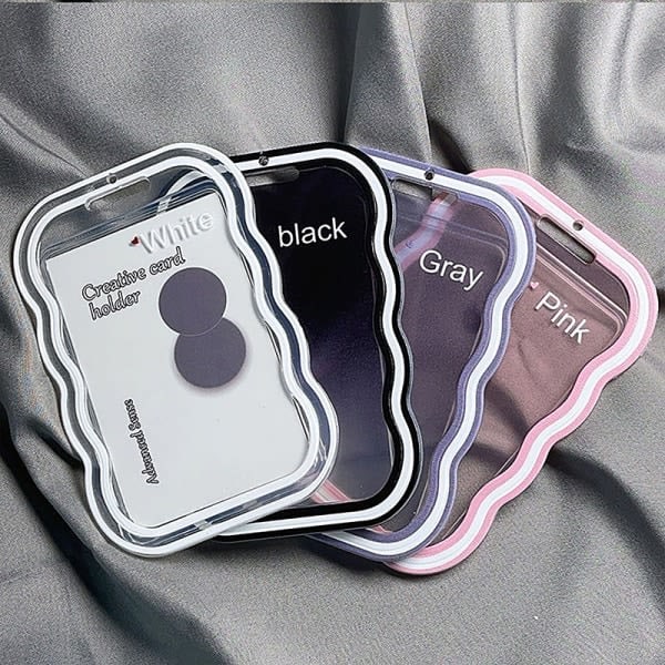 Skyformet Kpop Fotokortholder 3 Tommers ID-holder Rosa