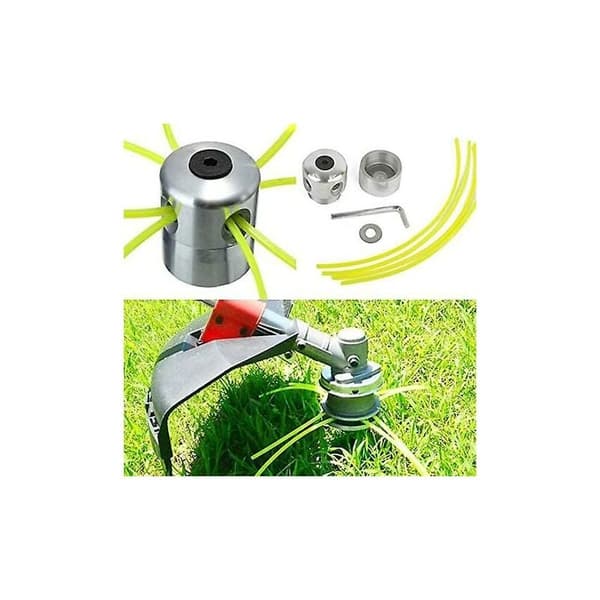 Universelt børstekutterhode i aluminium, sett med 2, med nylonsnellespole
