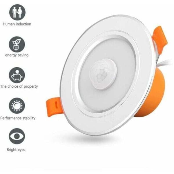 3-pack LED-taklampa med rörelsesensor, kompatibel med Philips, idealisk för toaletter och badrum