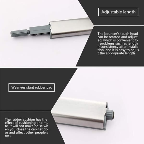 10 stk. magnetisk trykklås for skuffemøbler, kompatibel med Ikea Soft Close demperbuffer