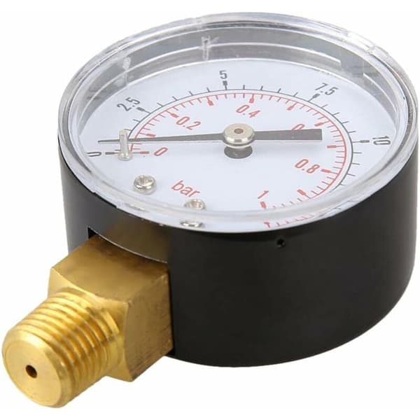Vattentrycksmätare Pooltrycksmätare Tryckmätning är 0 15psi eller 0 1bar