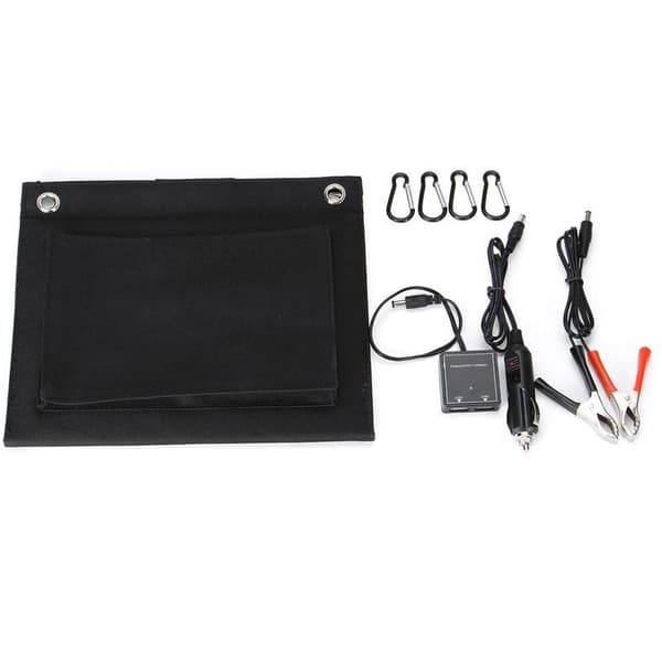 20W 18V Foldbart solpanel med dobbelt USB-udgang og biloplader til Huawei/iPhone/Samsung