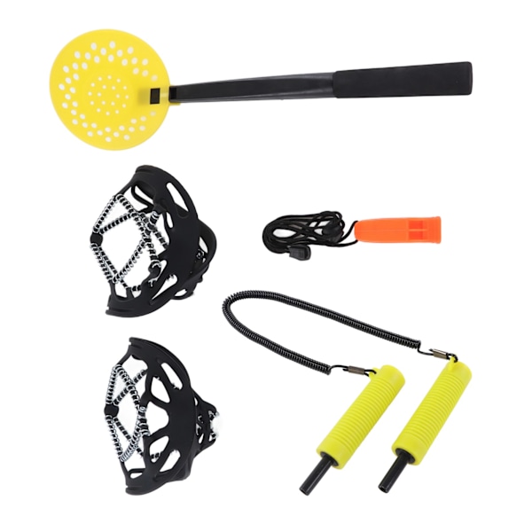 Retractable Ice Safety Picks Non Grip Crampons Spikes Shoe Grips with Whistle Stainless Steel Ice Picks Set for Ice Fishing
