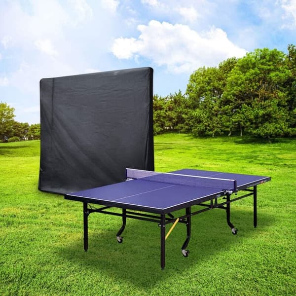 Pingispöydän suojapeite Vedenpitävä suojapeite pingispöydälle 165 x 70 x 185 cm Musta