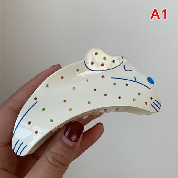 Ihanat värilliset strassit Dalmatiankoira Eläin Hiusklipsit Päähineet Monivärinen 4*11CM