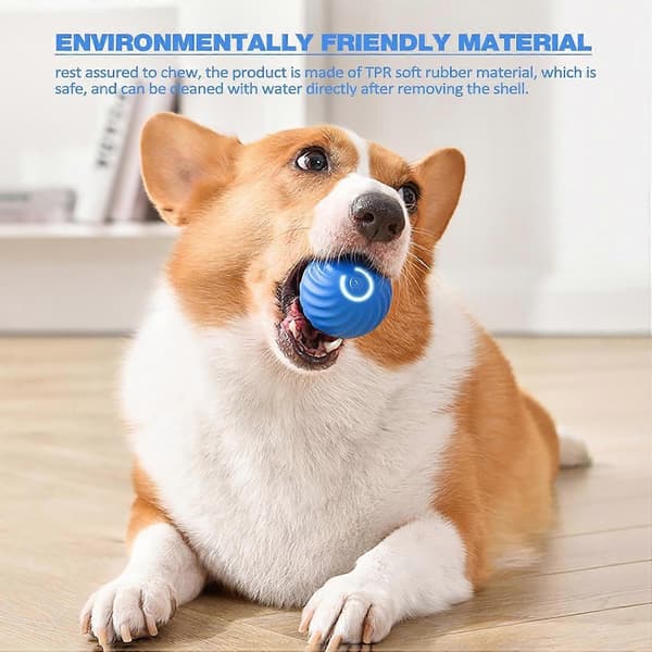 Self-rolling ball for dogs, smart self-propelled ball with 2 modes, long battery life, intelligent teasing ball for cats with replaceable shell