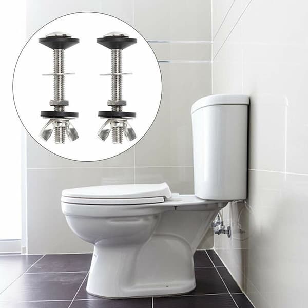Toilet bolt kit rustfrit stål 2 stk universal nem installation