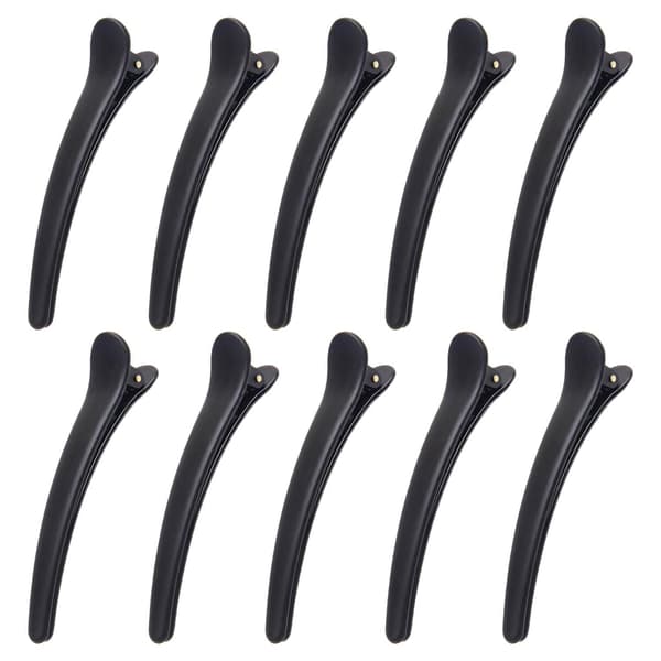 10x Professionelle Hårclips - Sort Black Black