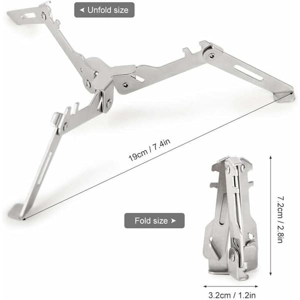 Utomhusbehållare Spis Stabilisator Gasbehållare Stöd Behållare Vikbart Tripod Stativ Bränsle Camping Spis Stabilisator