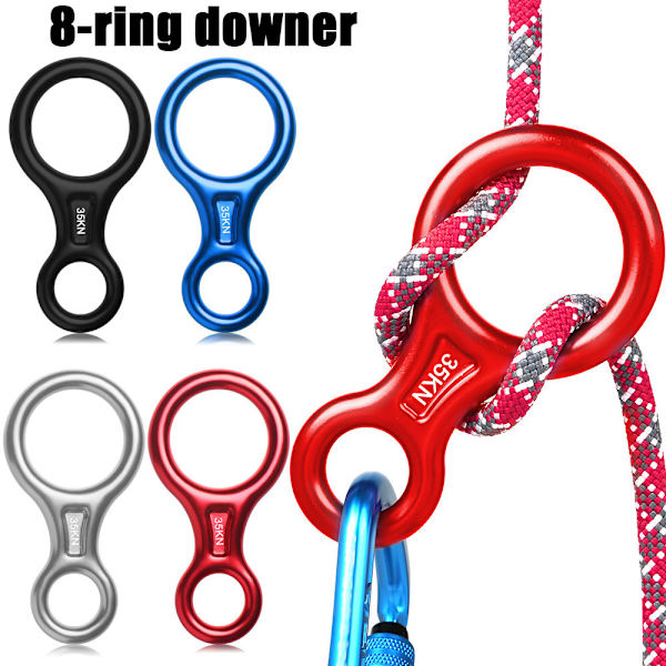 Fallskyddsutrustning Rappelling Enhet 35kN Aluminium Nedfällningsdon Figur 8 Utomhus Klättring Nedfällningsdon