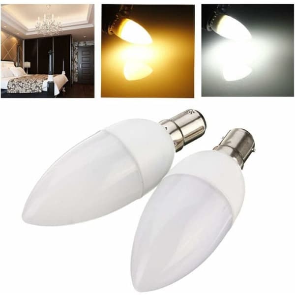 B15 LED-lamppu 5W päivänvalo 3000K 5 kpl energiatehokkuus A+.