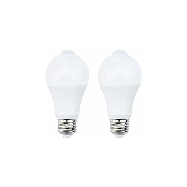 Rörelsesensor LED-lampa E27 12W varmvit 2-pack