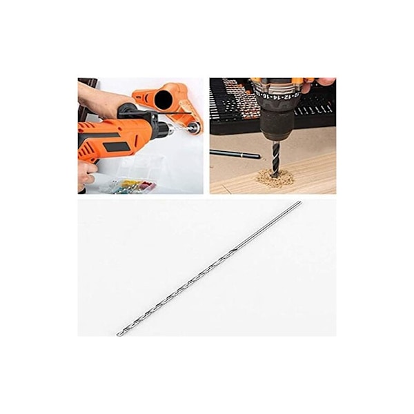 Extra lång spiralborr, HSS spiralborr längd 160 mm Borrverktyg för trä, metall och stål Spiralborr 3 mm