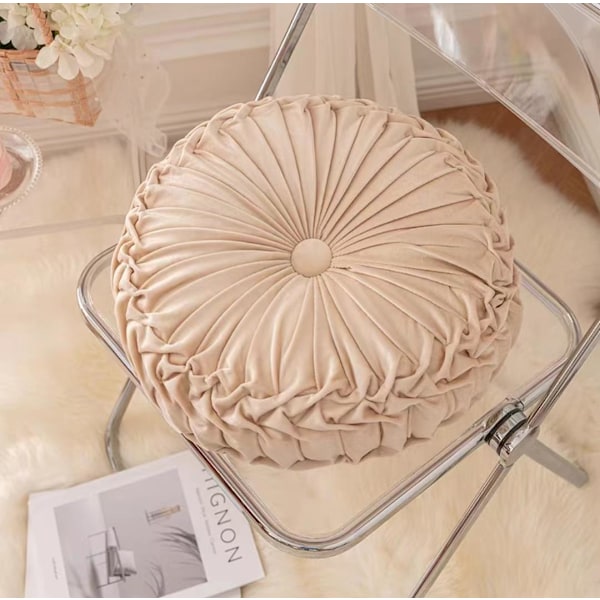 ins pumpa kudde runt kudde sittkudde midjekudde vardagsrum soffa homestay veckad hjul futon kudde Red Bean Paste 35*35cm
