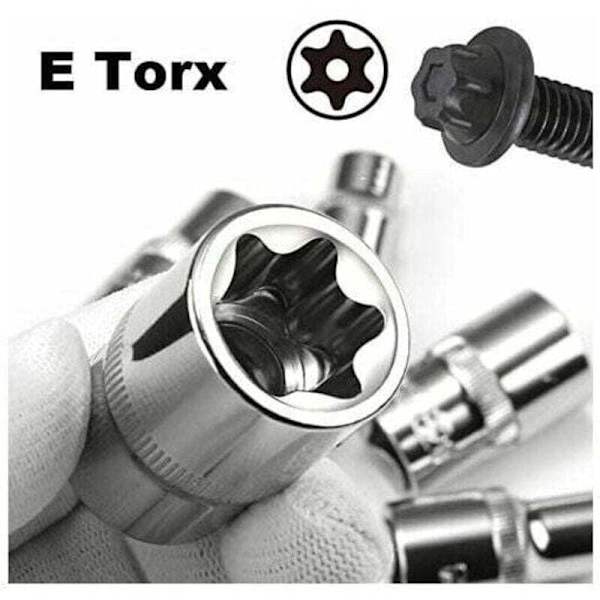 14 delars E4-E24 E-Torx Hex Hylsnyckelsats
