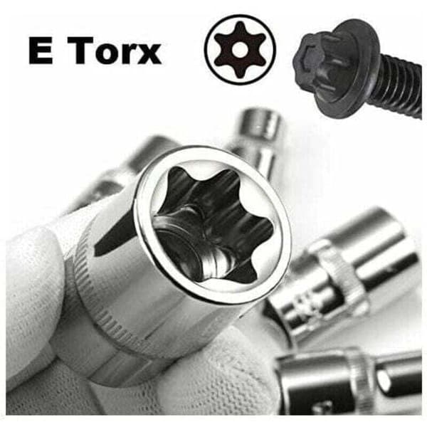 14-osainen E4-E24 E-Torx Kuusiokanta Torx Hylsysarja