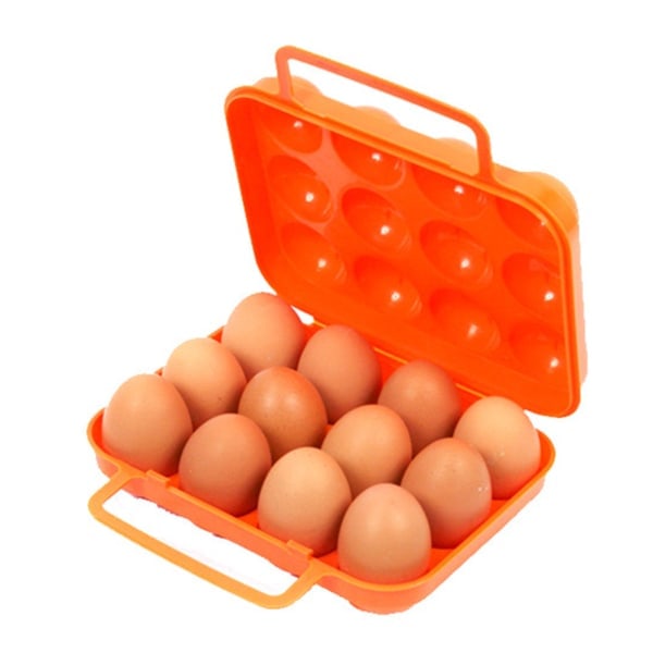 Nätäggförvaringslåda Bärbar Plast Äggbehållare Organiserare för Utomhusresor Camping Picknick Ägg för 12
