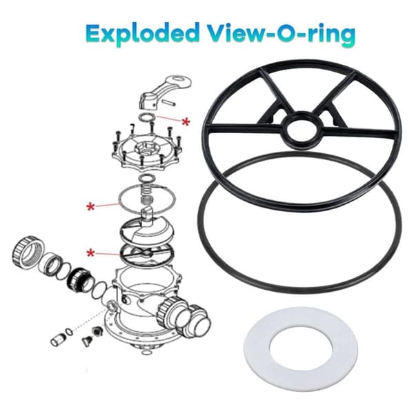 Pool Sandfilter Ventil Spider Seal Kit Dele til SP0714T Vari-XL og SPX0714CA