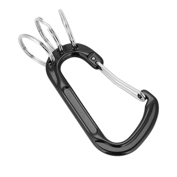 Multifunktionell aluminiumlegering karbinhake bergsklättring lås D spänne utomhustillbehör svart