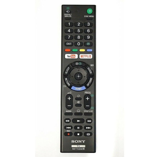 Rmt-tx300e til Sony TV-fjernbetjening Rmttx300e Youtube Netflix [DB]