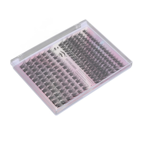 126 Clusters DIY Vippeforlængelsessæt D Curl Fluffy Individuelle Vippeforlængelser Sæt med 3 ml Vippelim Dual End Pincet med Sort Do