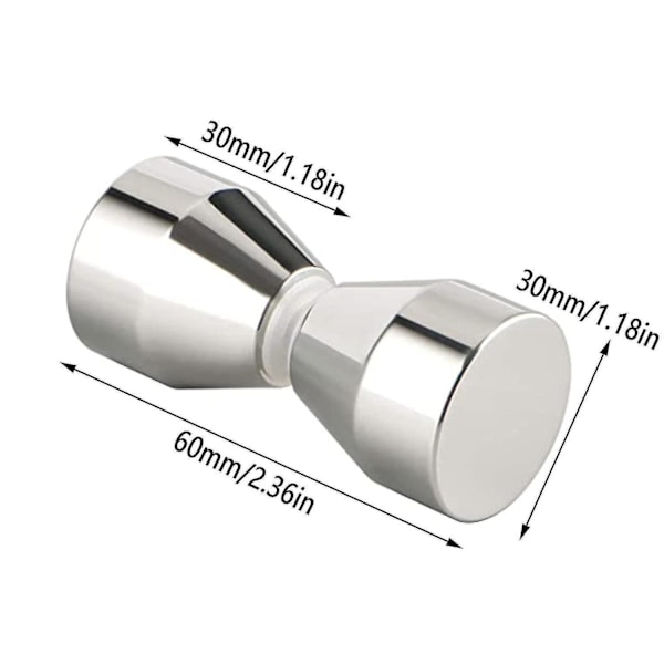 Dusjdørgreb - Sølv Aluminium - Til Dusjdøre, Glas