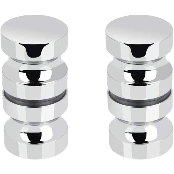 2 set duschdörrhandtag i rostfritt stål med handtag i aluminium