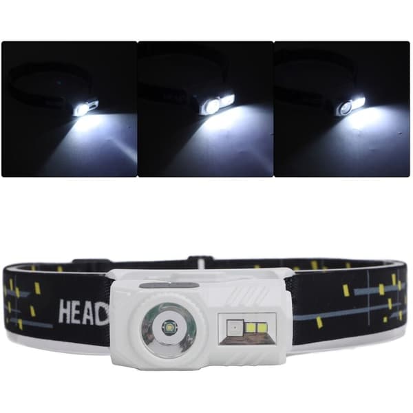 Genopladelig LED pandelampe til vandreture, USB-oplader, udendørs brug